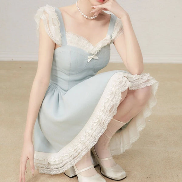 ホワイトレースワンピース