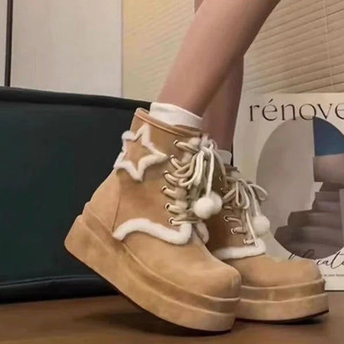 スエードムートンブーツ