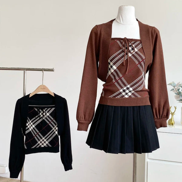 チェックベアトップセット