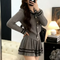 制服風ニットセットアップ