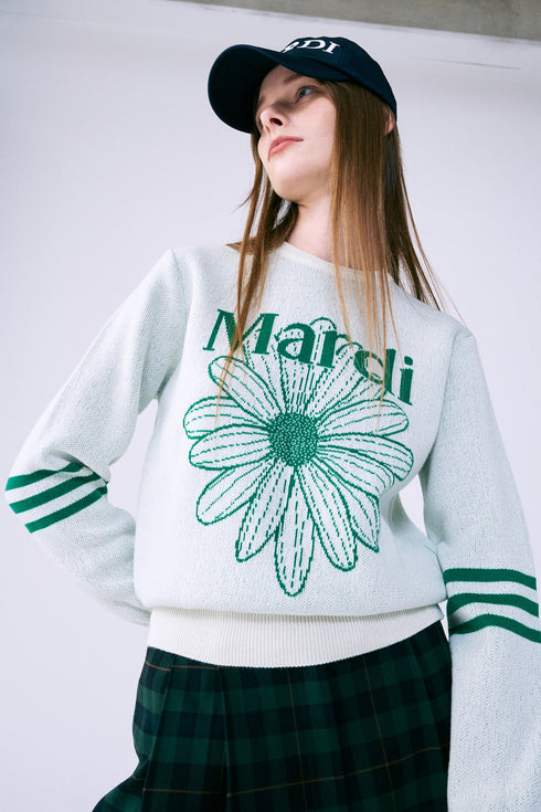 Mardi Mercredi Actif MARDI FLOWER KNIT PULLOVER