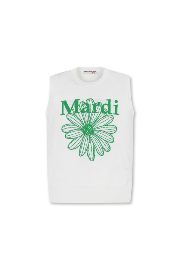 Mardi Mercredi Actif MARDI FLOWER SLEEVELESS KNIT TOP