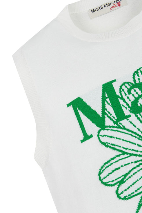 Mardi Mercredi Actif MARDI FLOWER SLEEVELESS KNIT TOP