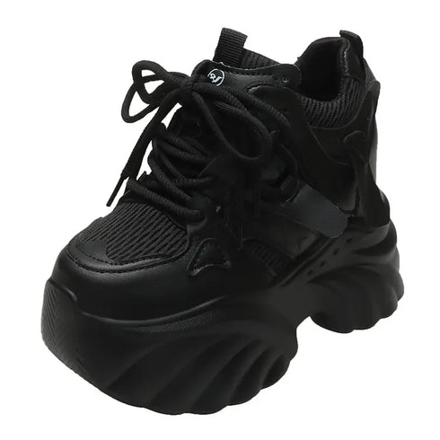 バイカラーデザイン厚底スニーカー