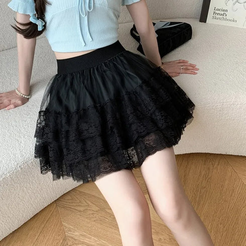 ふりふりレースミニスカート