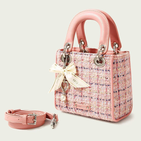 パステルツイードスクエアバッグ