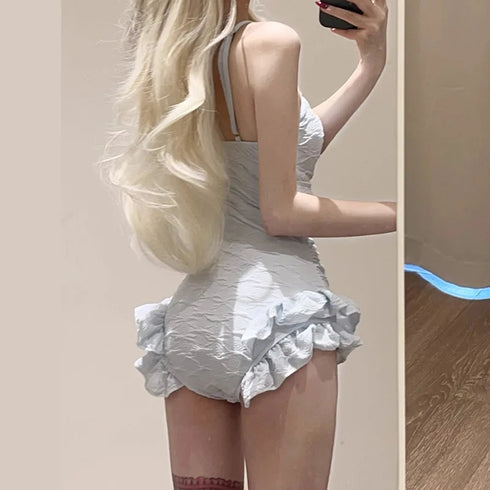 シャーベットカラーワンピーススイムウェア