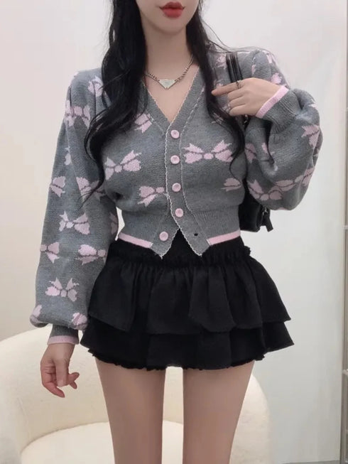 プレゼントリボンニット