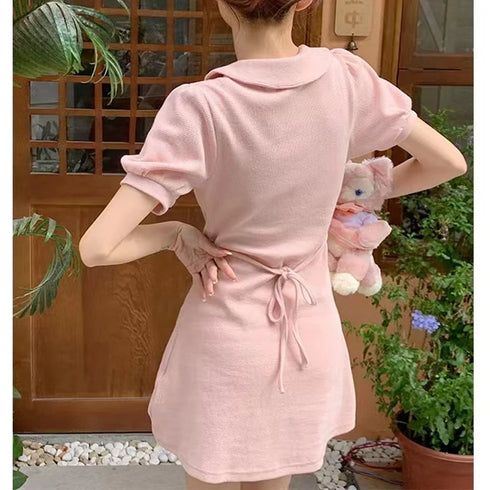 ポロカラークシュワンピ