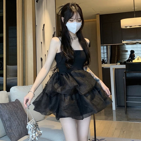 ふわっと2段スカートワンピ