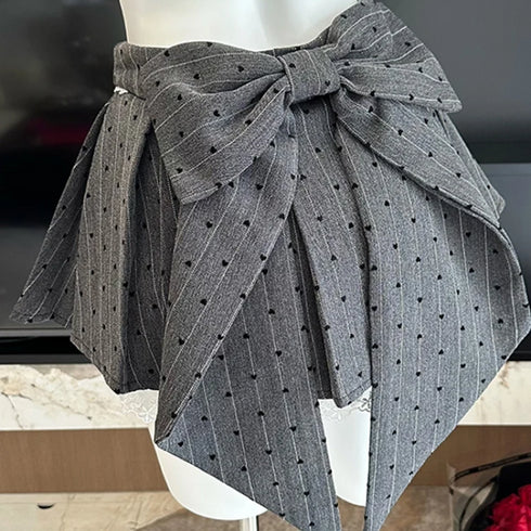 バックリボンプリーツスカート