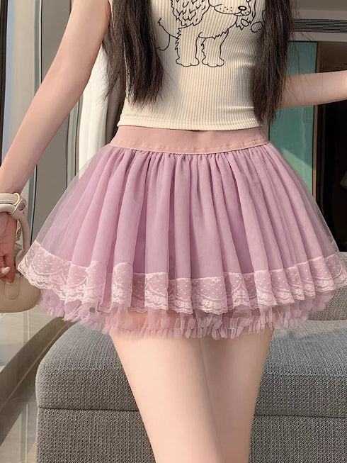 ショーパン付きチュールスカート