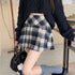 チェック切り替えミニスカート