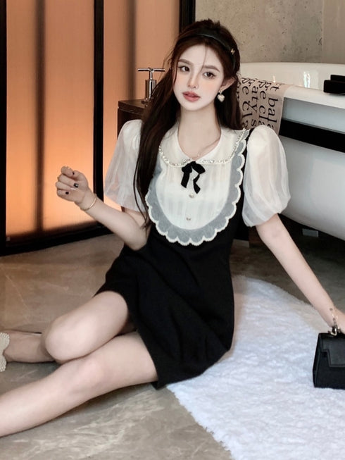 スカラップフリルメイドワンピース