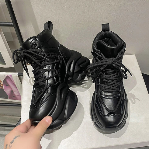 ワンカラースニーカーブーツ