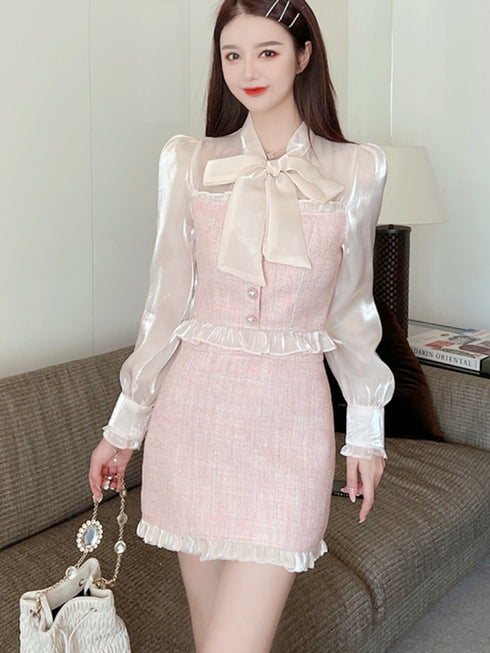 ツヤピンクセットアップ