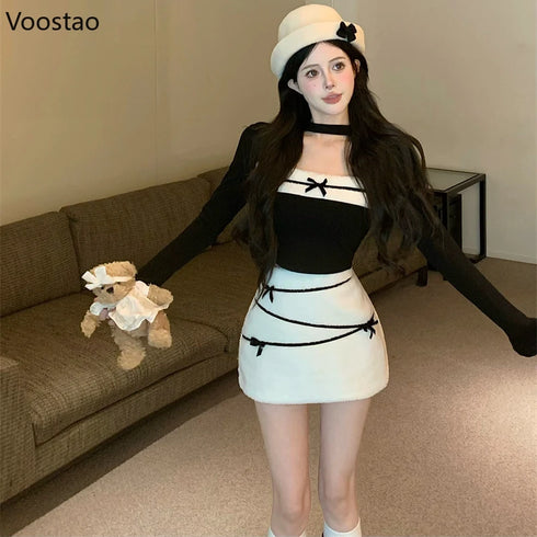 バイカラーモコモコセットアップ