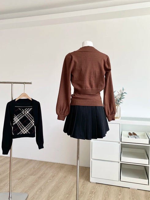 チェックベアトップセット