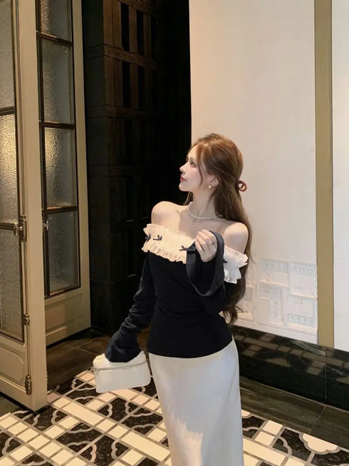 ミニリボンオフショルトップス