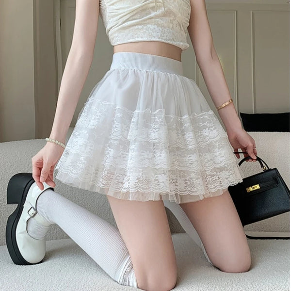 ふりふりレースミニスカート