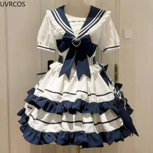 マリンルックガーリーワンピ