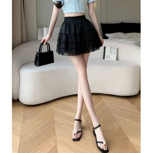 ふりふりレースミニスカート
