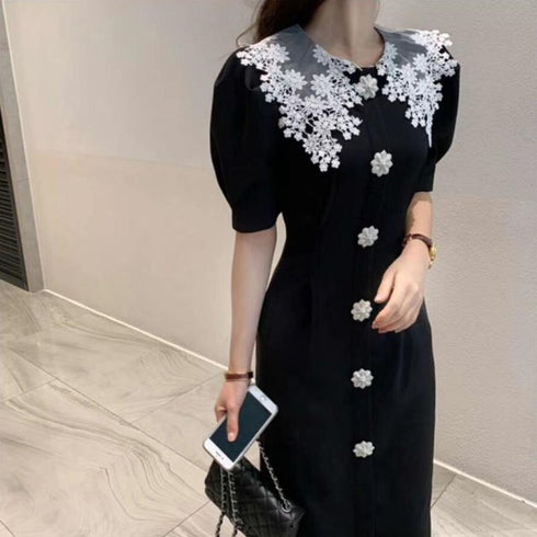 フラワーレースマーメイドワンピース