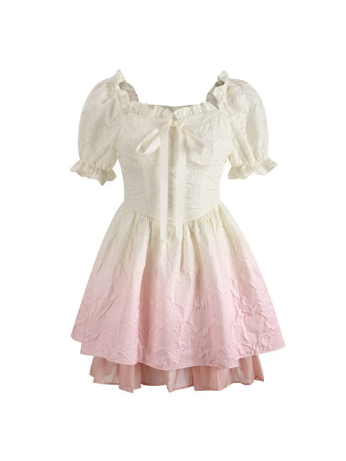 ピンクグラデーションワンピース