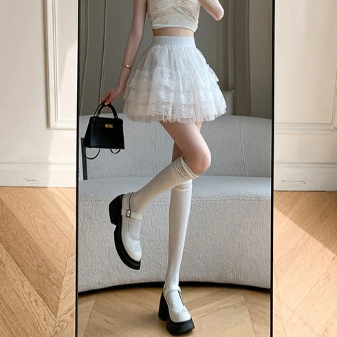 ふりふりレースミニスカート