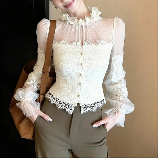 レース切り替えトップス