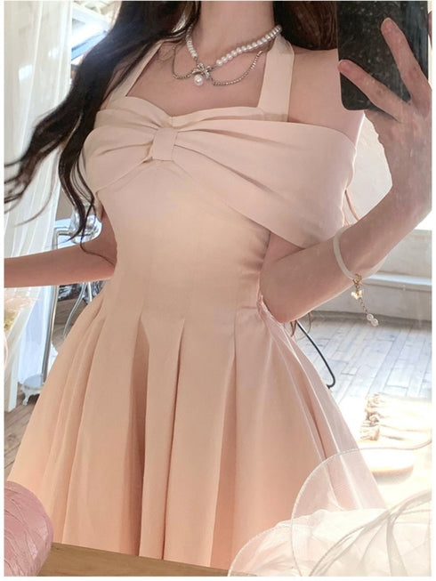 オフショルリボンプリンセスワンピース