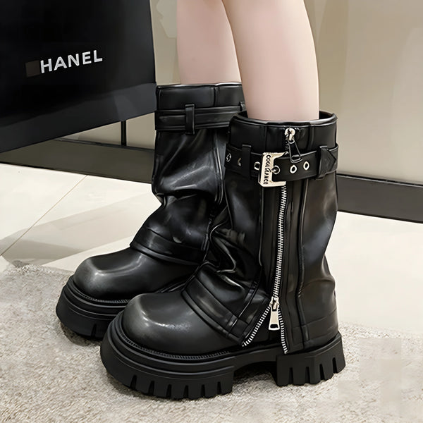 レッグウォーマーデザインブーツ