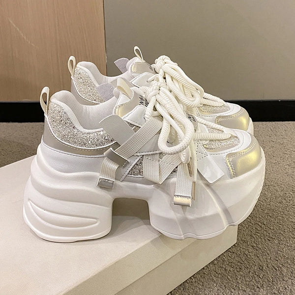 ラメ厚底スニーカー