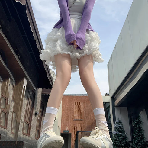 たっぷりレーススカート