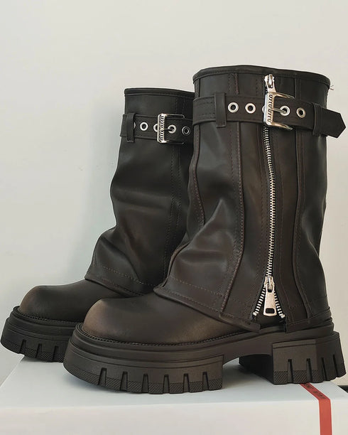 レッグウォーマーデザインブーツ