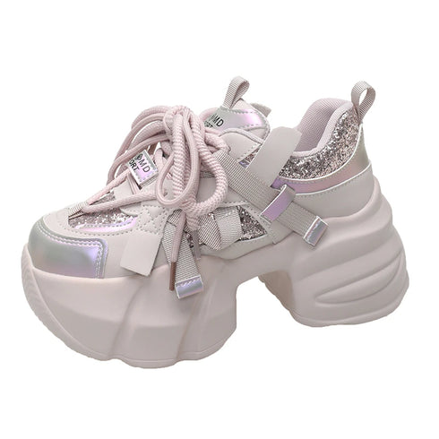 ラメ厚底スニーカー