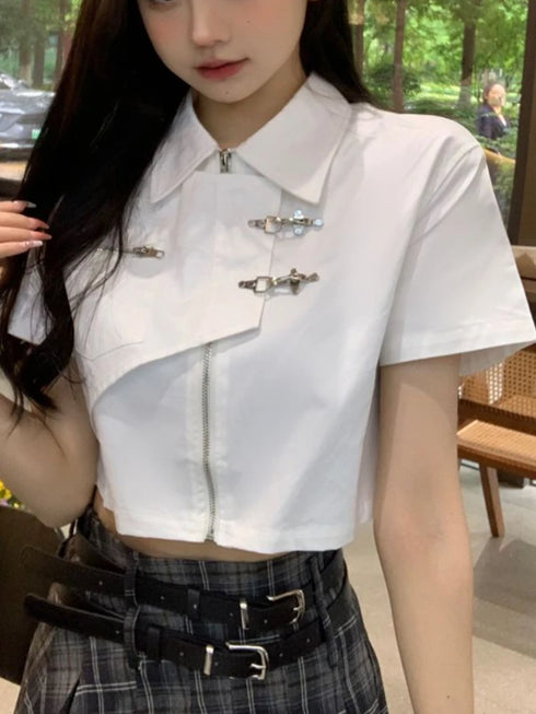 デザインホワイトシャツ