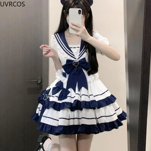 マリンルックガーリーワンピ