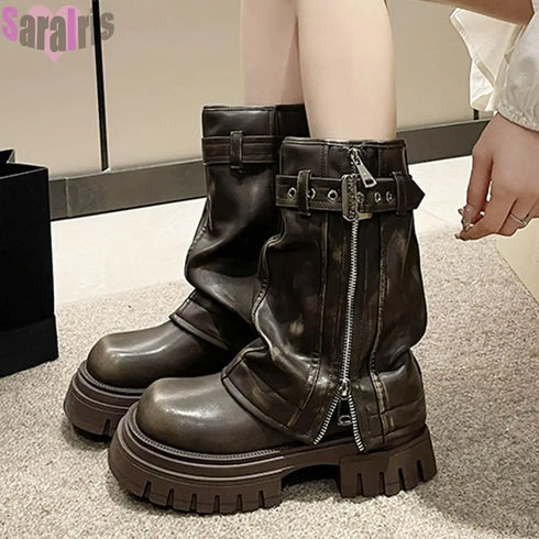 レッグウォーマーデザインブーツ