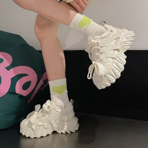 ダブルリボンダッドスニーカー