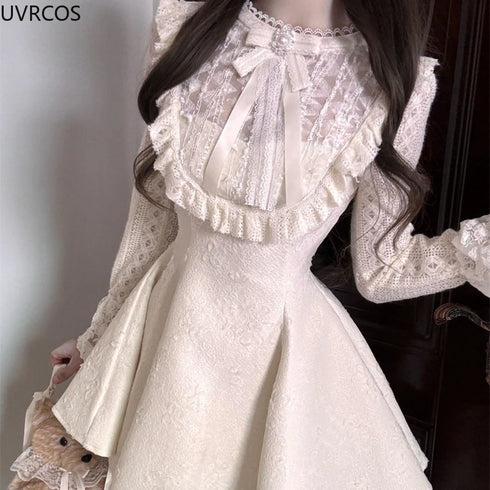 メイドライククリームワンピ