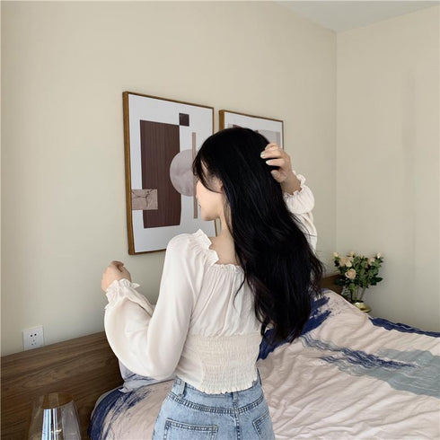 ウエストダブルシャーリングトップス