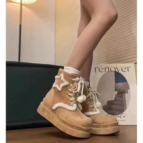 スエードムートンブーツ