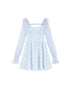 スカイブルーリボンデザインワンピース