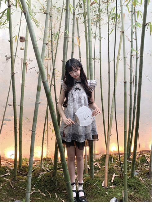 トワルドジュイチャイナデザインワンピ