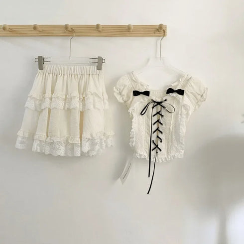 センターレースアップセットアップ