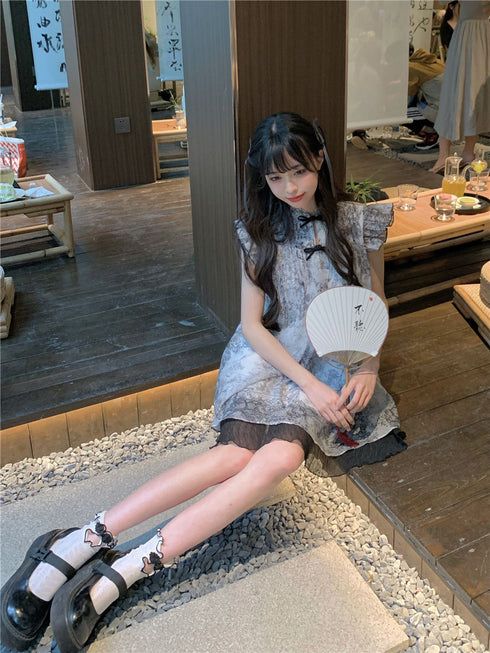 トワルドジュイチャイナデザインワンピ