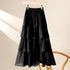 4段フリル艶スカート