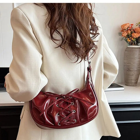 編み上げリボンバッグ