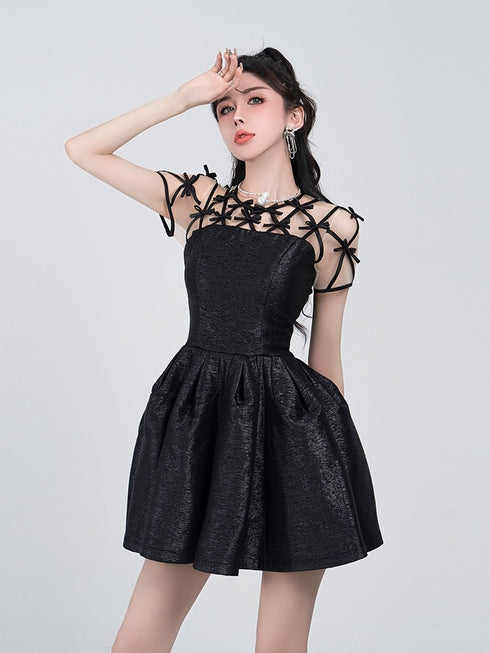 リボンデザインシックドレス